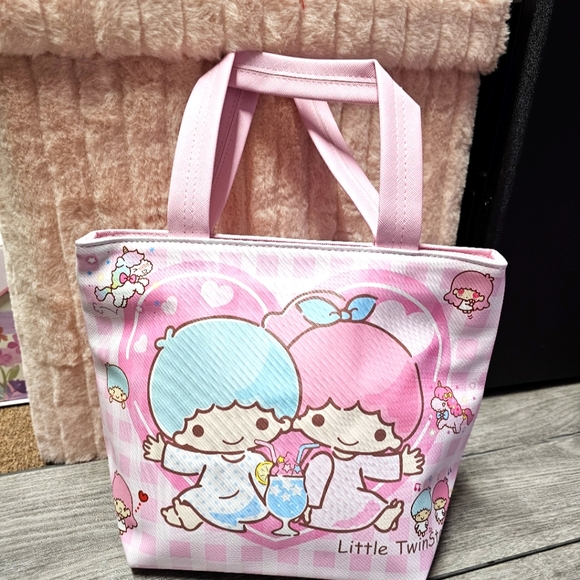 Hello Kitty Little Twin Stars Sanrio Kawaii Handbag Shopping Tote Bag Y2K Cute - Picture 2 of 7